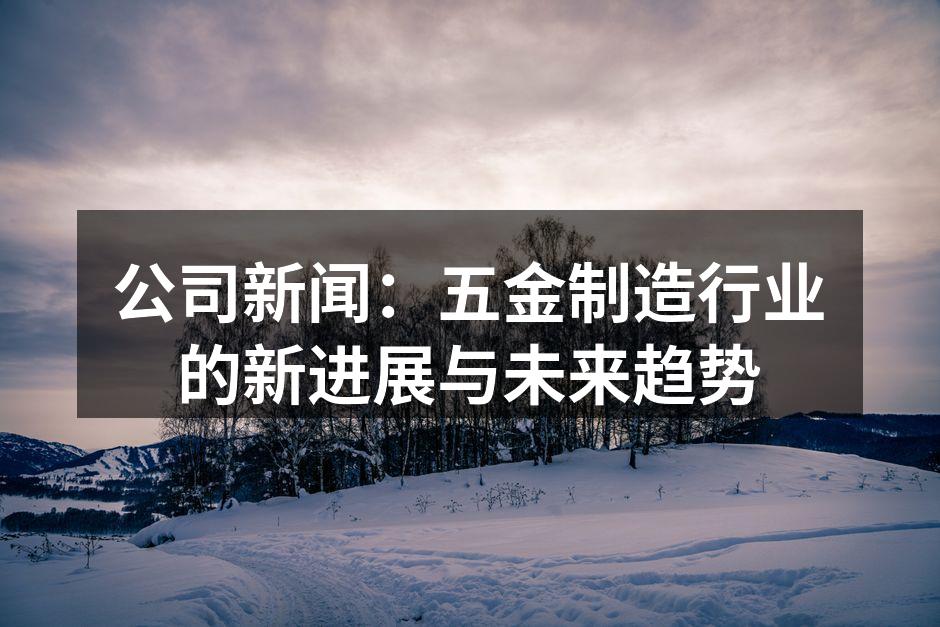 五金制造设备正在进行高效运作